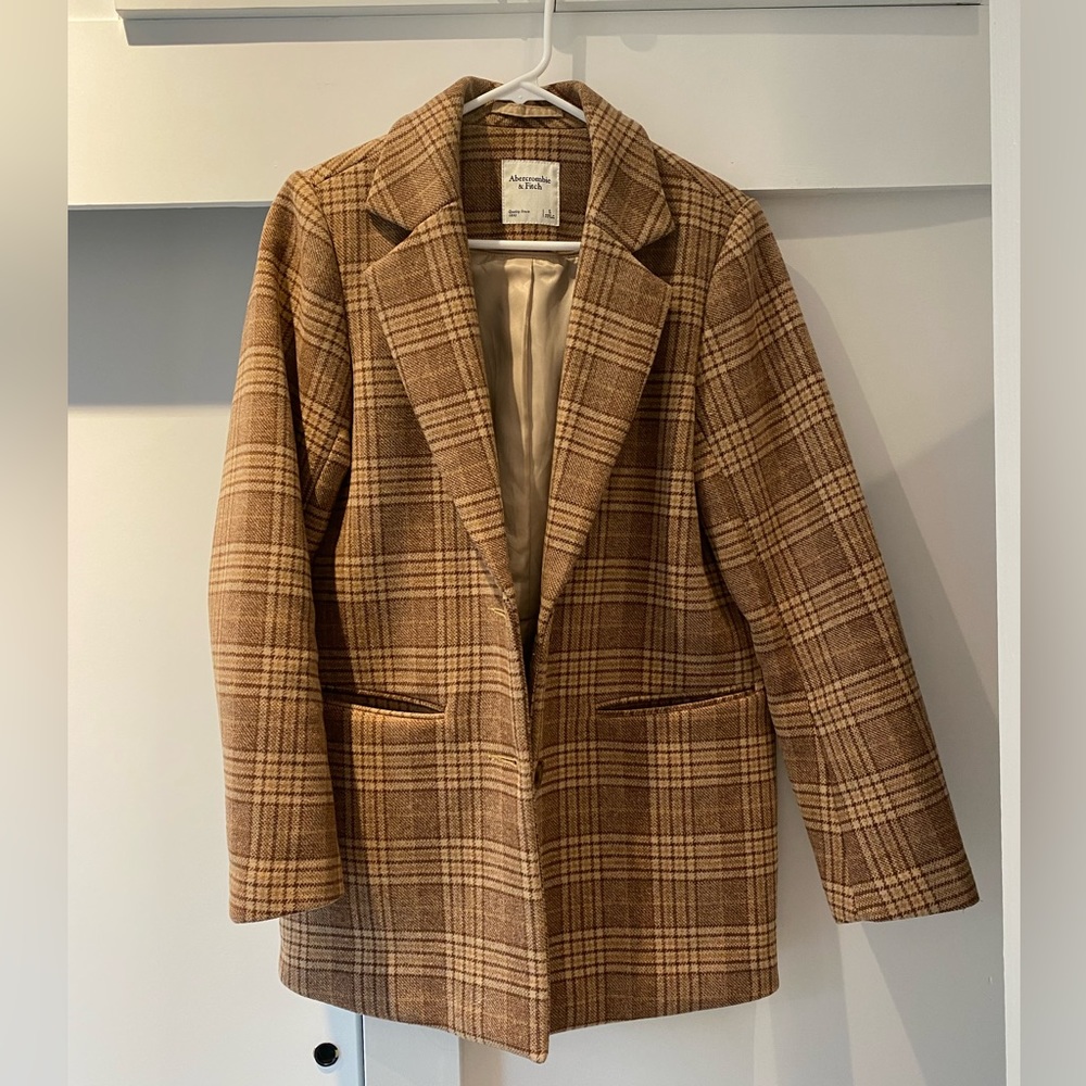 Abercrombie plaid blazer, small